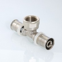 Тройник пресс переходной Valtec 26 х 3/4" вр х 26 VTm.232.N.260526